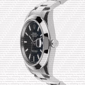 Rolex Datejust 41mm SS Black Dial Smooth Bezel Stick Markers - Image 3