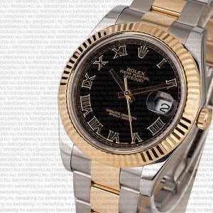 Rolex Datejust 41mm 18k 2-Tone Black Dial Roman Markers - Image 4