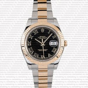 Rolex Datejust 41mm 18k 2-Tone Black Dial Roman Markers - Image 8