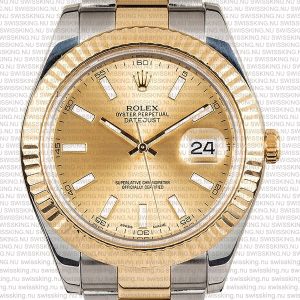Rolex Datejust 41mm 18k 2-Tone Gold Dial Stick Markers - Image 2