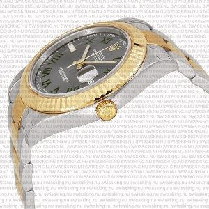 Rolex Datejust 41mm 18k 2-Tone Green Dial with Roman Markers - Image 6