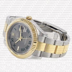 Rolex Datejust 41mm 18k 2-Tone Green Dial with Roman Markers - Image 7
