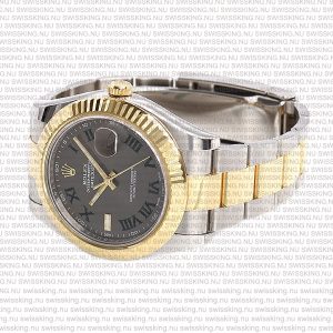 Rolex Datejust 41mm 18k 2-Tone Green Dial with Roman Markers - Image 8