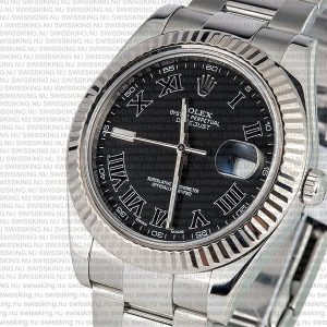 Rolex Datejust 41mm 18k White Gold Black Dial Roman Markers - Image 4