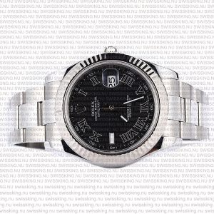 Rolex Datejust 41mm 18k White Gold Black Dial Roman Markers - Image 5