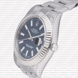 Rolex Datejust 41mm 18k White Gold Blue Dial Stick Markers - Image 5