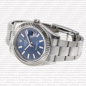 Rolex Datejust 41mm 18k White Gold Blue Dial Stick Markers - Image 6