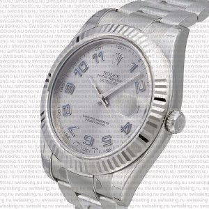 Rolex Datejust 41mm 18k White Gold Silver Dial Arabic Markers - Image 5