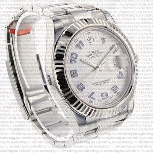 Rolex Datejust 41mm 18k White Gold Silver Dial Arabic Markers - Image 6