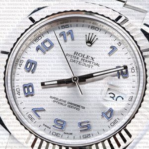 Rolex Datejust 41mm 18k White Gold Silver Dial Arabic Markers - Image 3