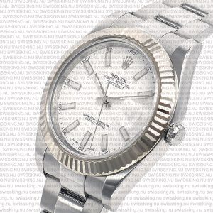 Rolex Datejust 41mm 18k White Gold White Dial Stick Markers - Image 2