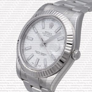Rolex Datejust 41mm 18k White Gold White Dial Stick Markers - Image 1
