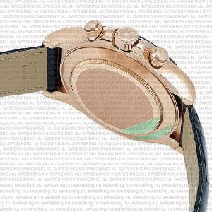 Rolex Cosmograph Daytona Rose Gold with Pink Dial Black Leather Band with Diamond Marks - Image 11