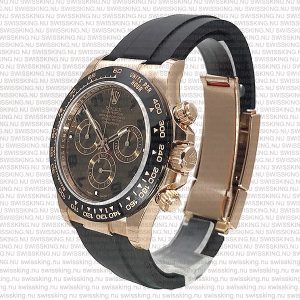 Rolex Cosmograph Daytona Rose Gold with Chocolate Arabic Dial Rubber Band - Image 4