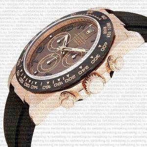 Rolex Cosmograph Daytona Rose Gold with Chocolate Arabic Dial Rubber Band - Image 5