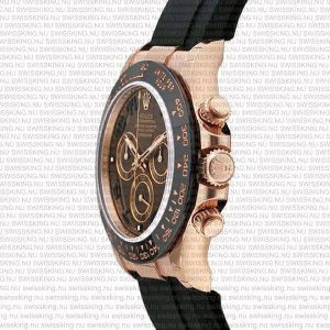 Rolex Cosmograph Daytona Rose Gold with Chocolate Arabic Dial Rubber Band - Image 6