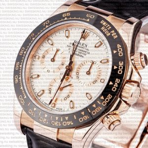 Rolex Cosmograph Daytona Rose Gold with Ivory Dial Rubber Band - Image 4