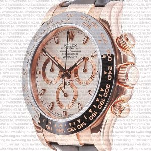 Rolex Cosmograph Daytona Rose Gold with Ivory Dial Rubber Band - Image 3