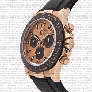 Rolex Cosmograph Daytona Rose Gold with Pink Dial Rubber Band - Image 6
