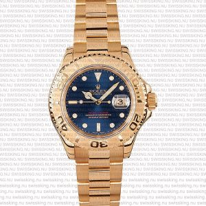 Rolex Yacht-Master Gold Blue Dial Golden Ceramic Bezel - Image 4