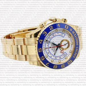 Rolex Yacht-Master II 18k Yellow Gold White Dial Blue Ceramic Bezel - Image 5