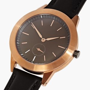 Gold Black Leather